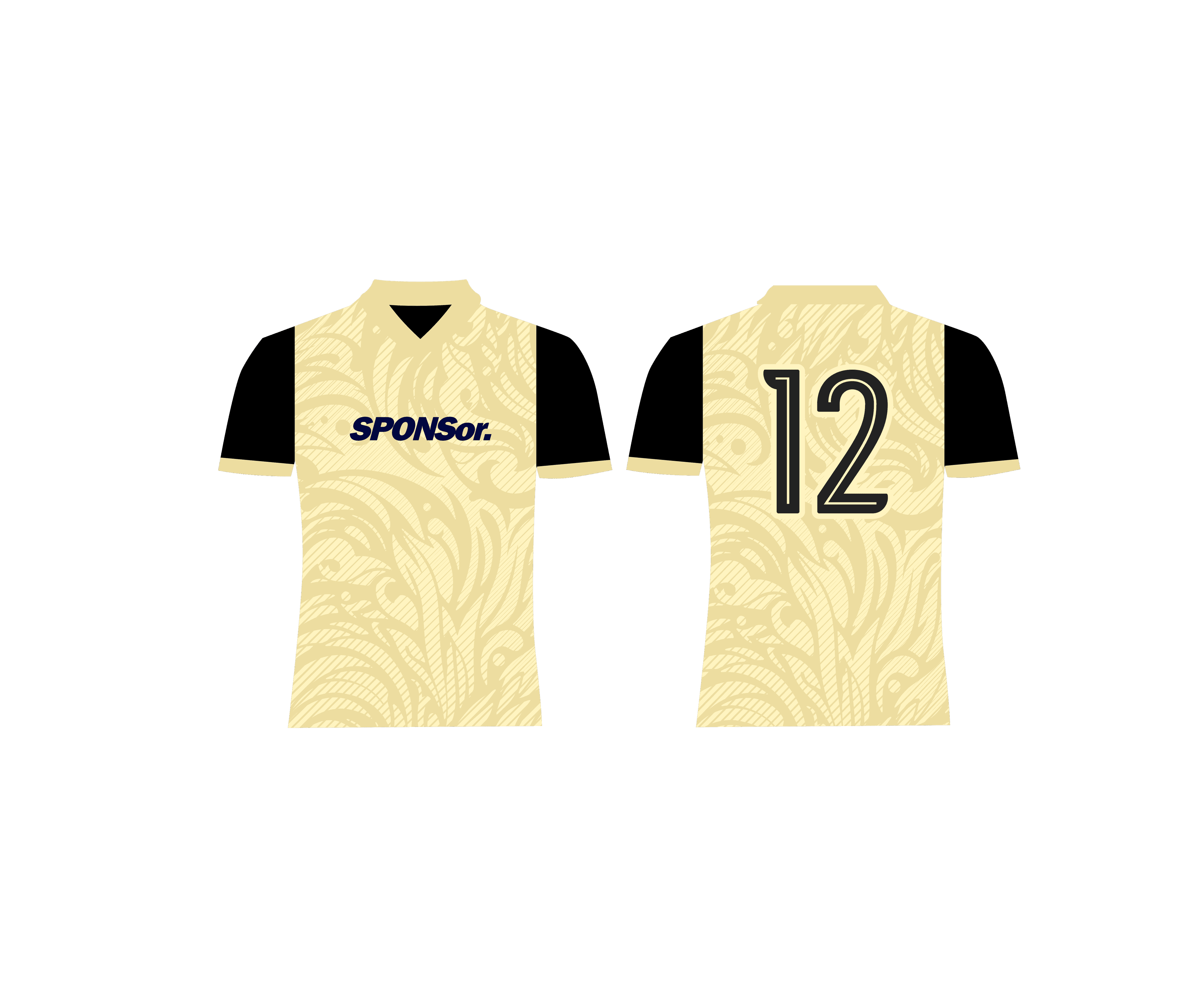 Design Jersey Futsal Cream Black
