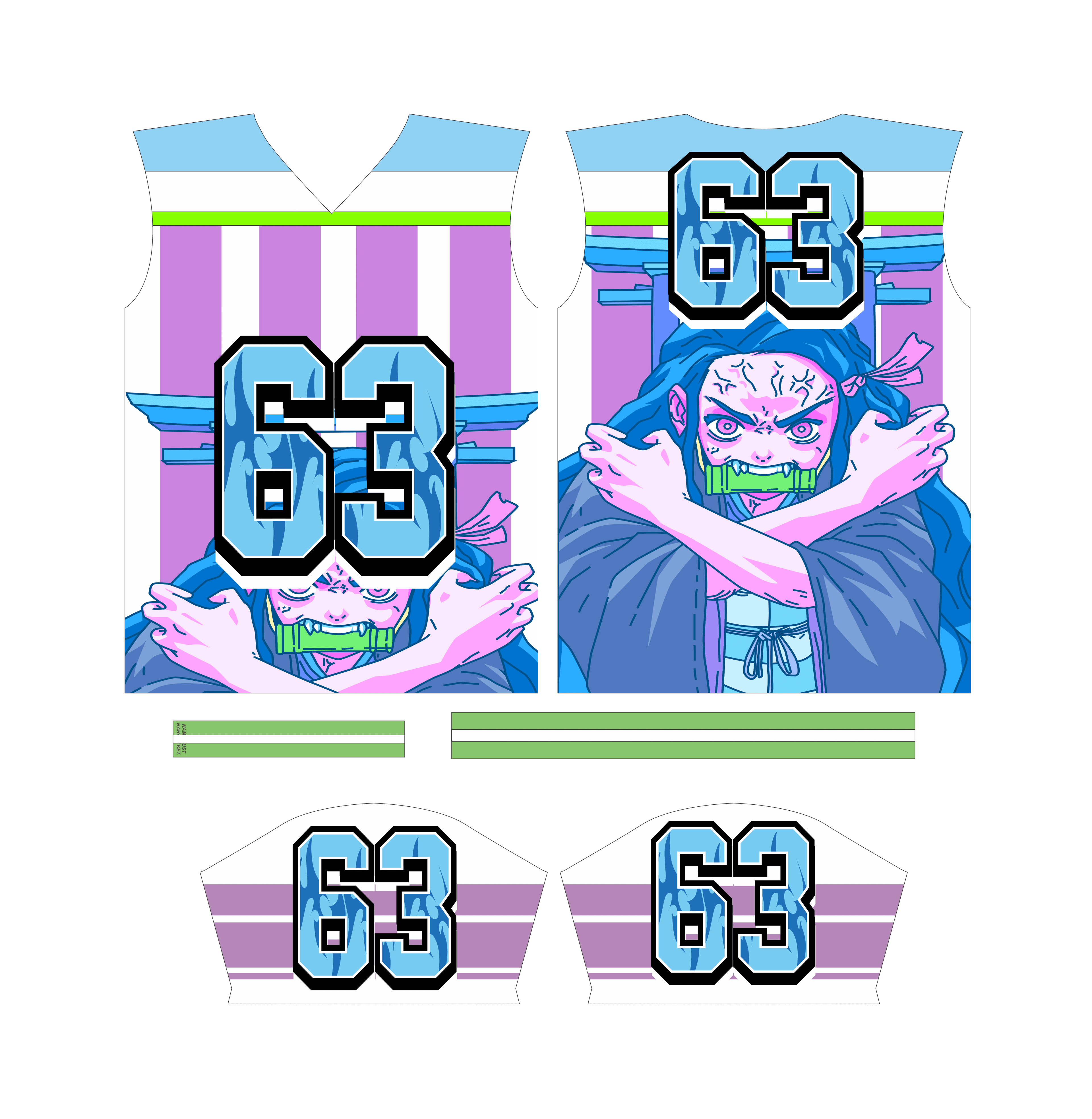 Design Jersey nezuko demon slayer cdr editable