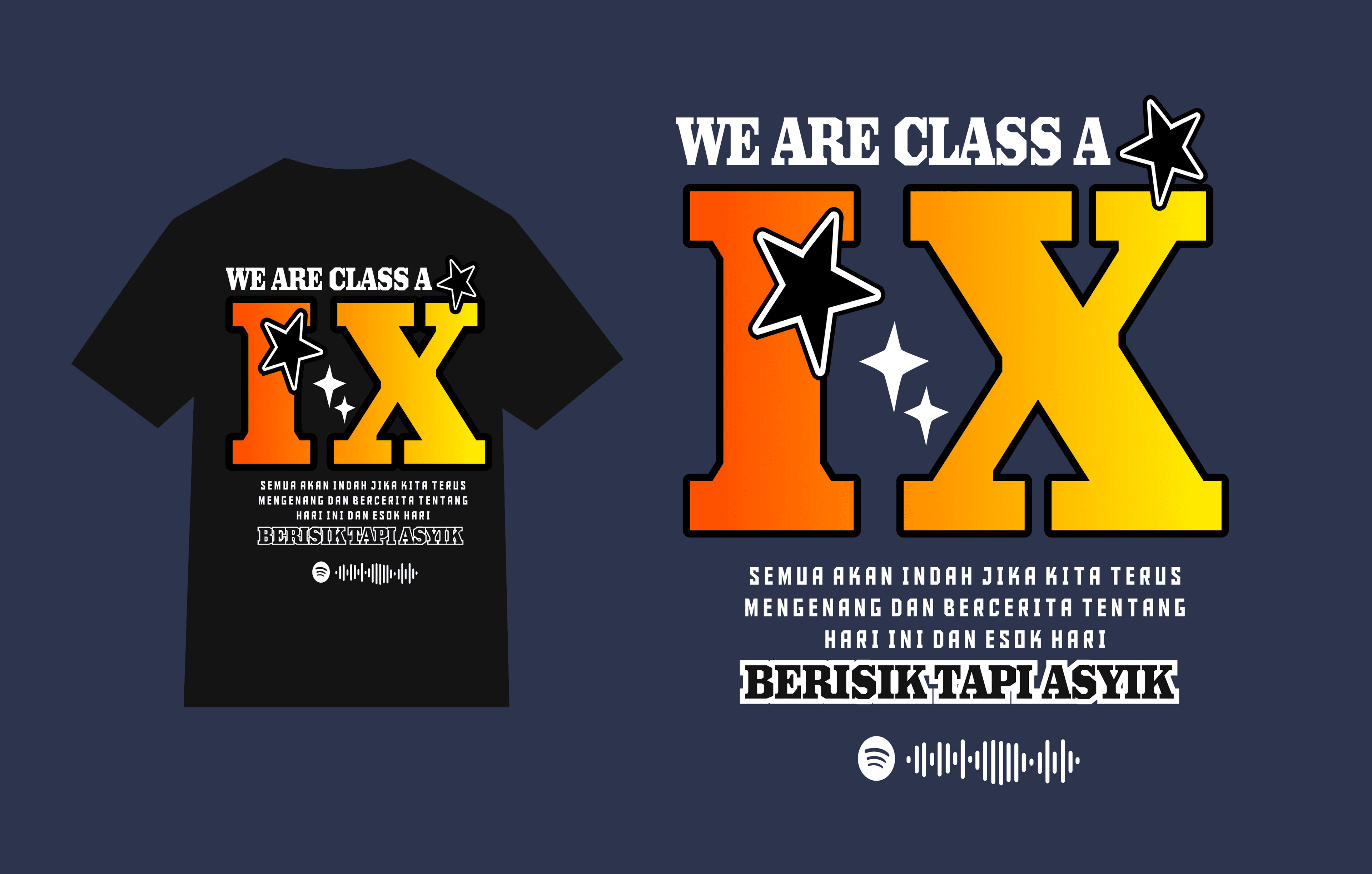 design kaos kelas editable 0012 | file cdr font | editable