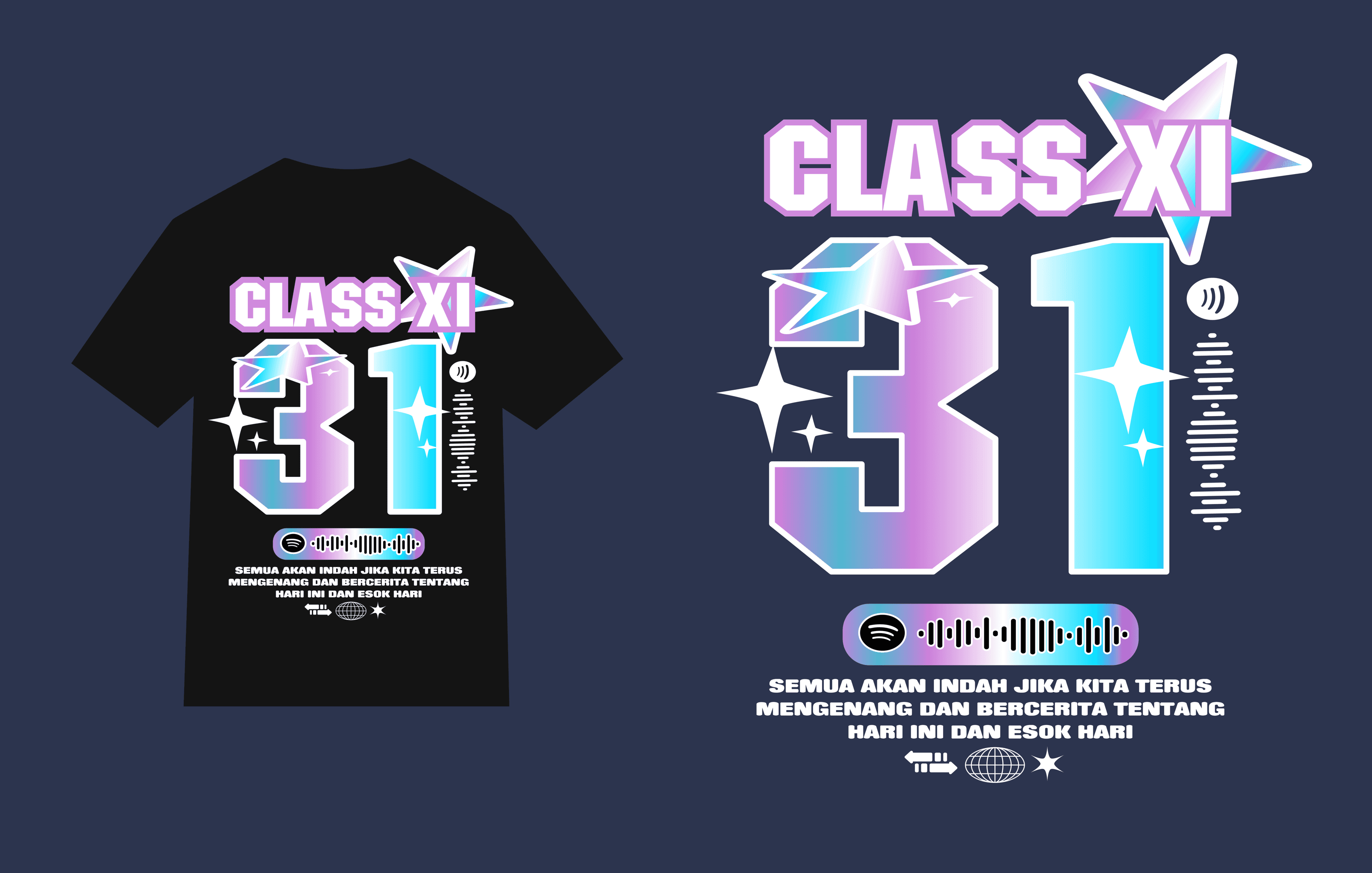 design kaos kelas editable 0013 | file cdr font | editable