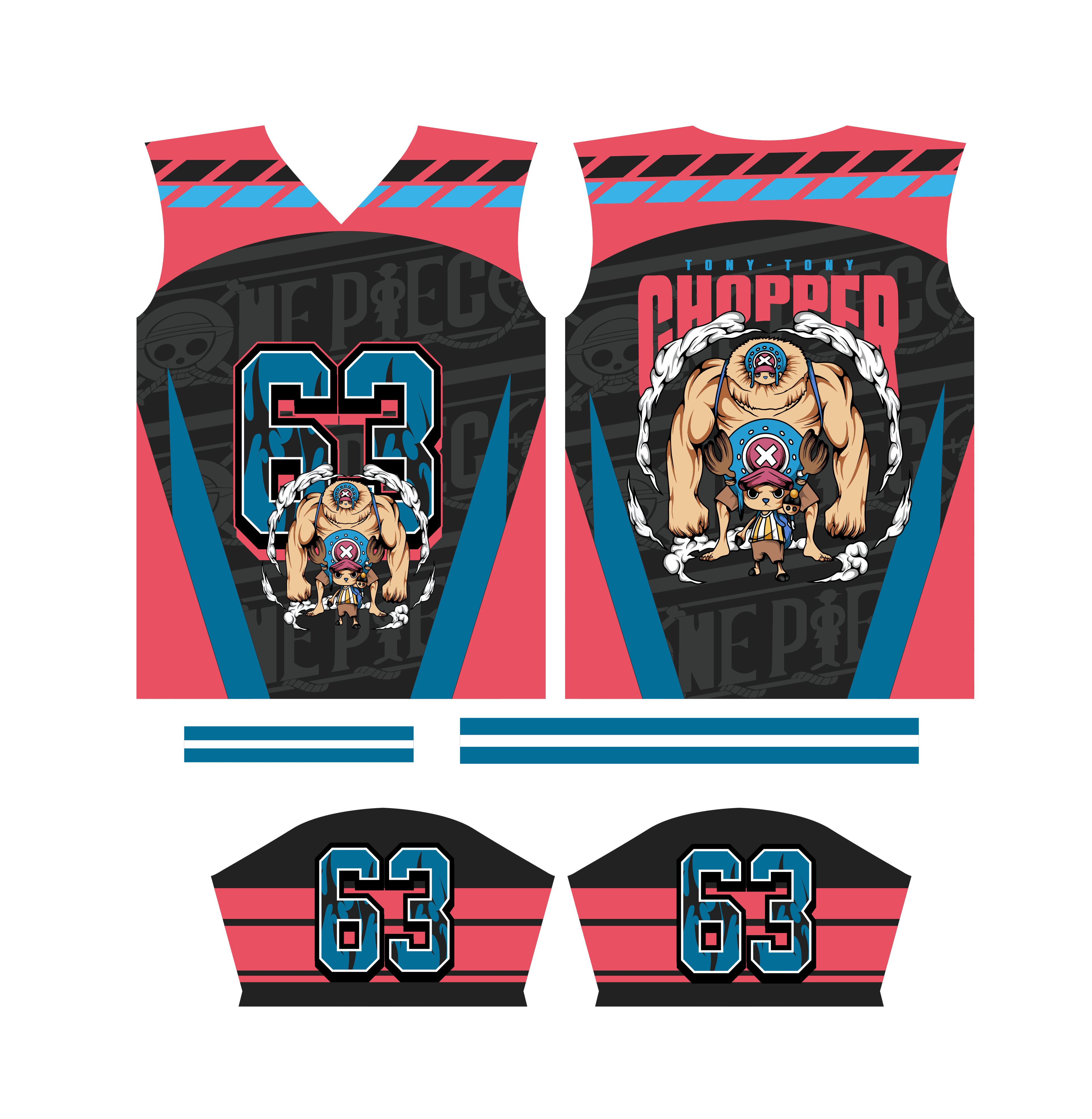 Design Jersey luffy one piece anime editable