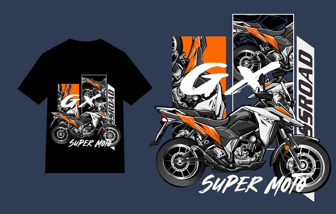 design kaos motor 001 GX offroad pdf full vector editable