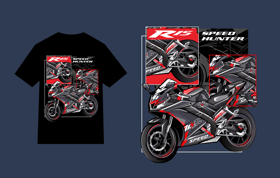 design kaos motor 002 sportbike  pdf full vector editable
