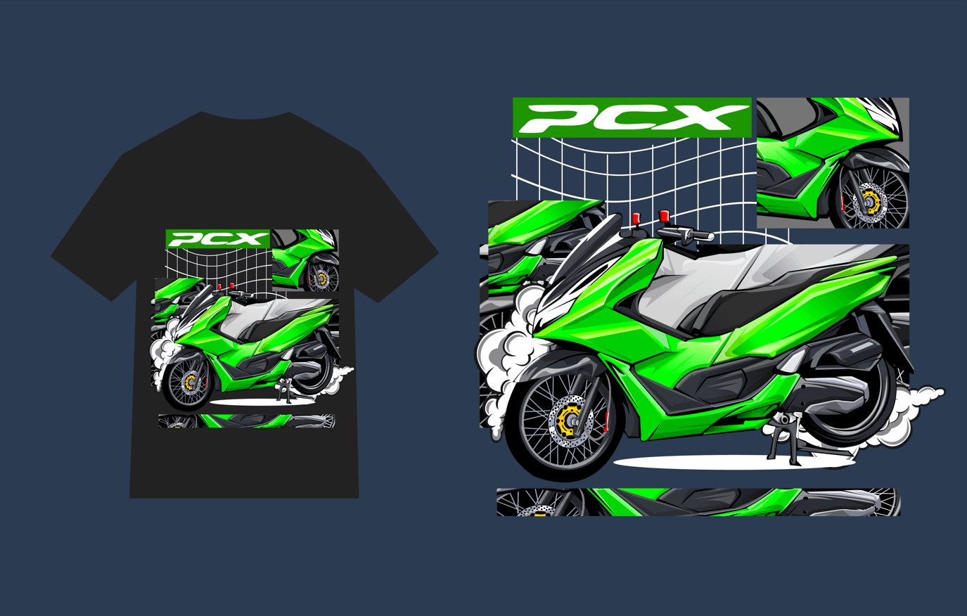 design kaos motor 003 nmax  pdf full vector editable
