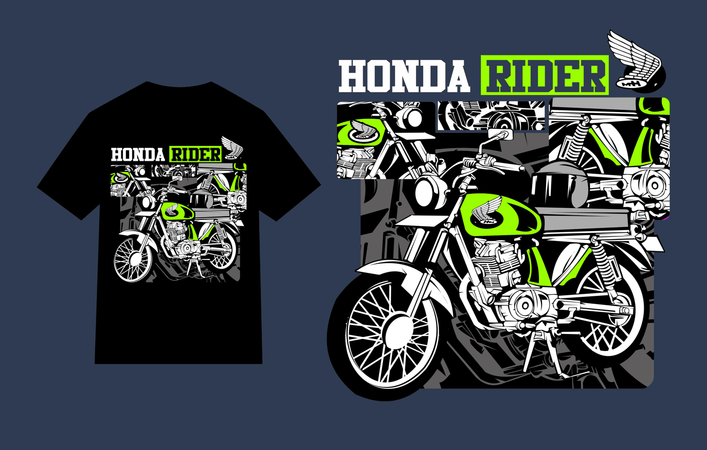 design kaos motor 006 GX CB city bike honda pdf full vector editable