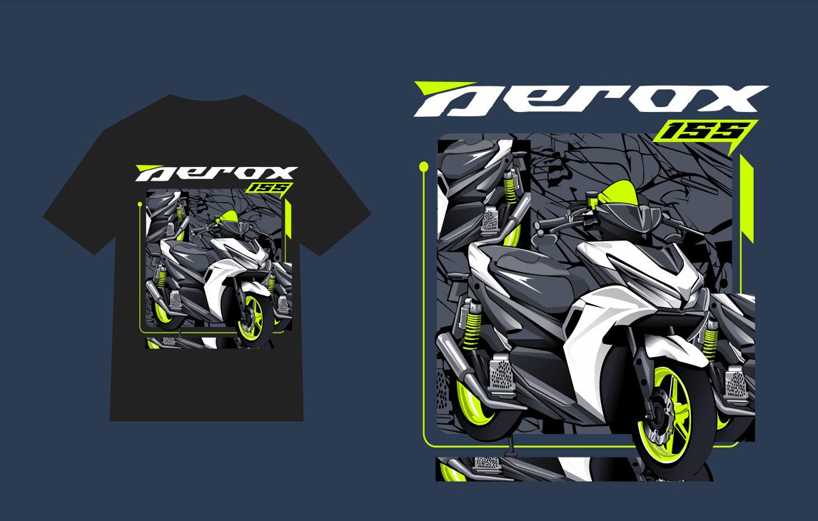 design kaos motor 010 aerox  pdf full vector editable