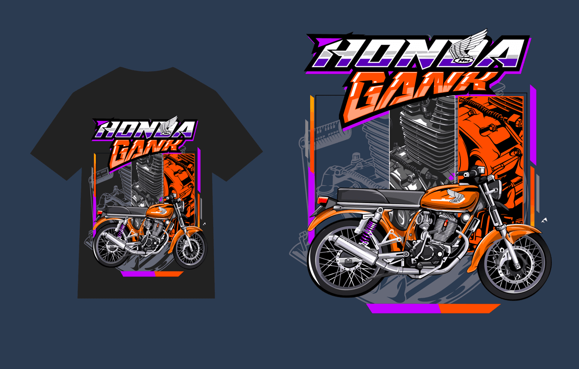 design motor honda gank pdf editable vector