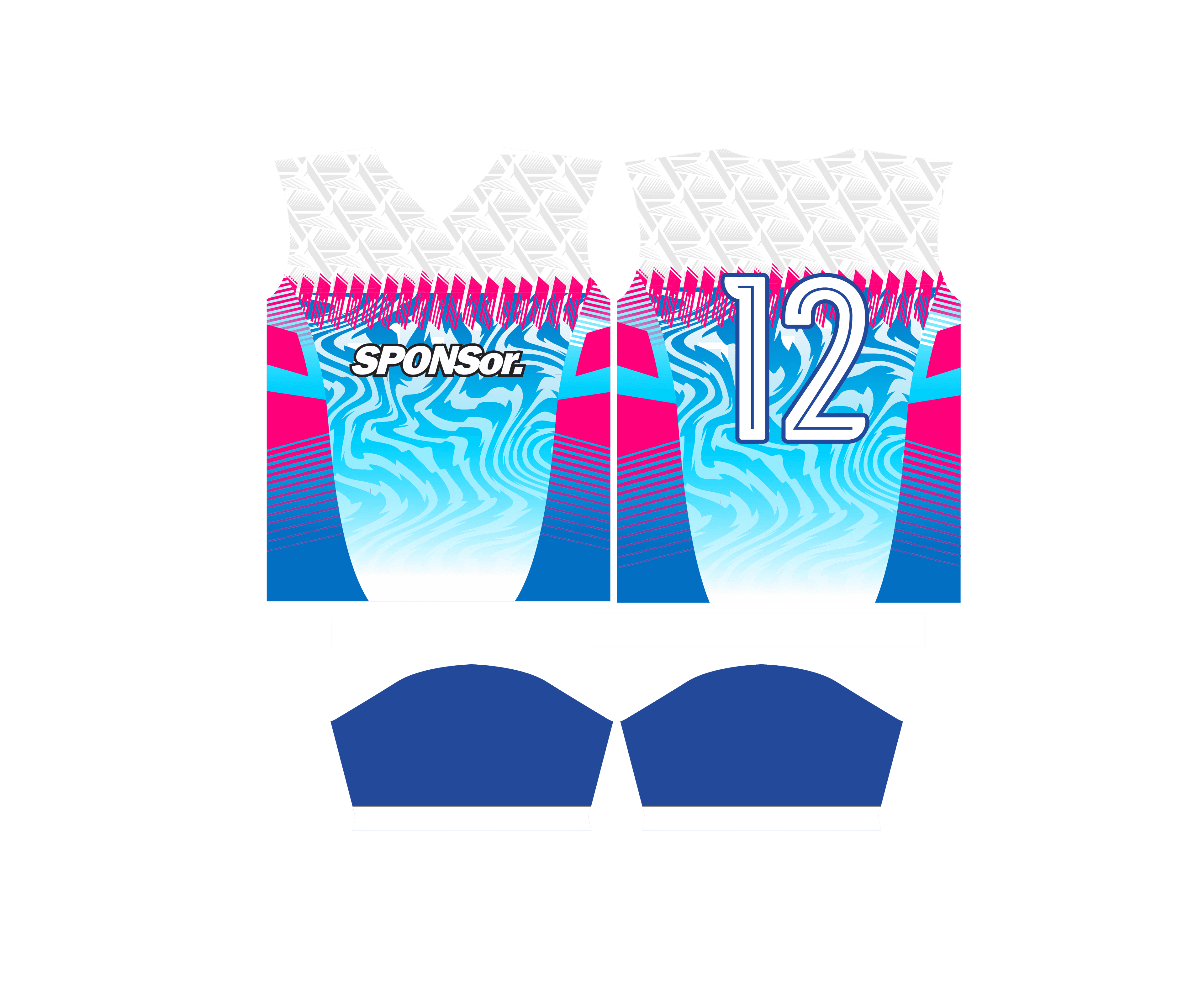 desifn jersey blue pink cdr editable vector