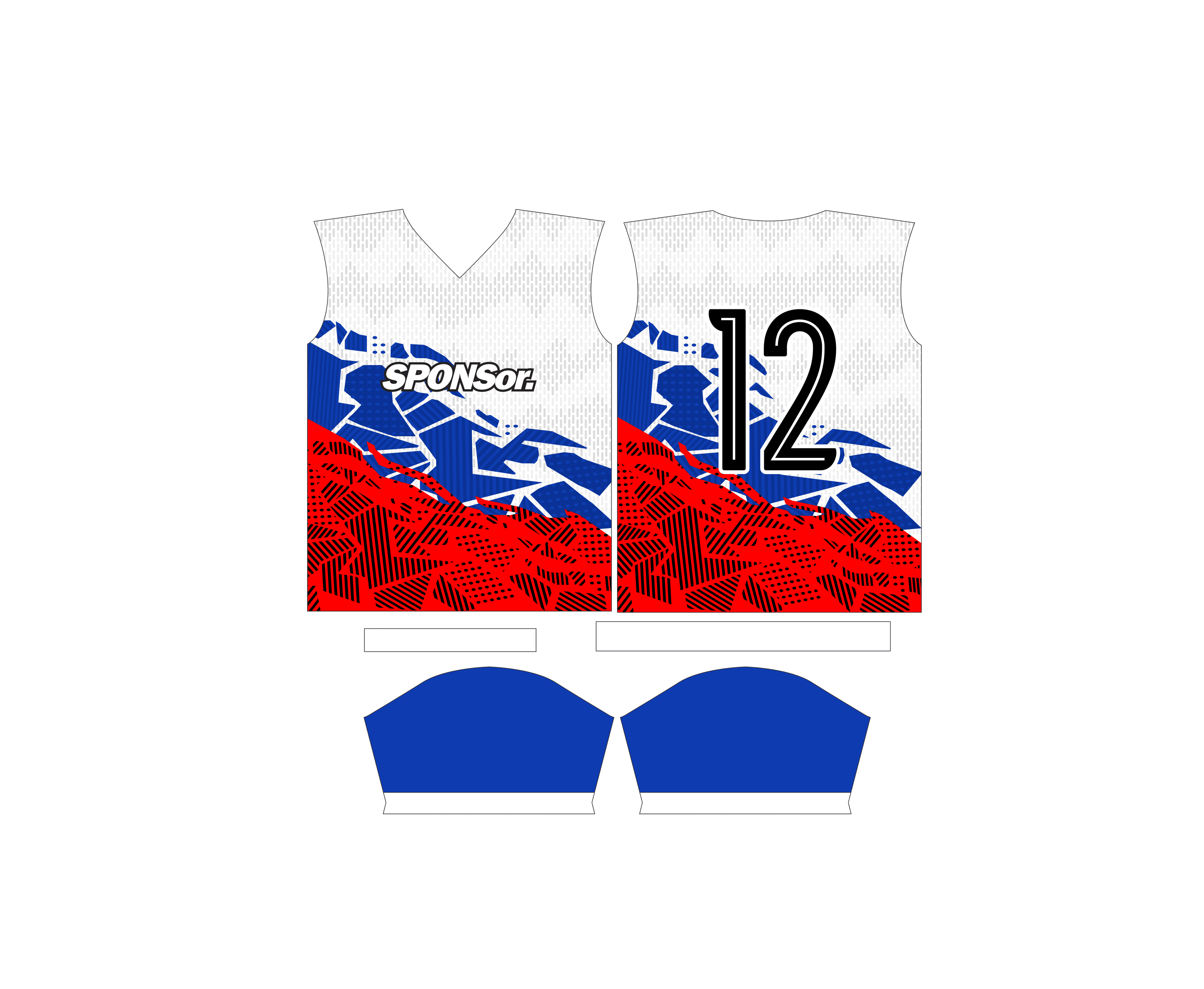 design jersey red blue white cdr file