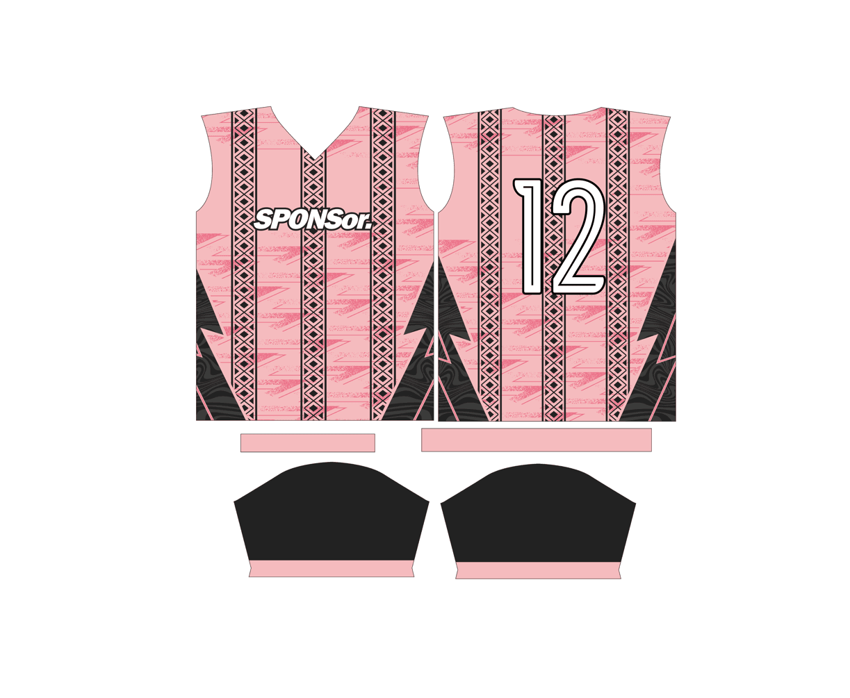 Design Jersey black pink sport football cdr file