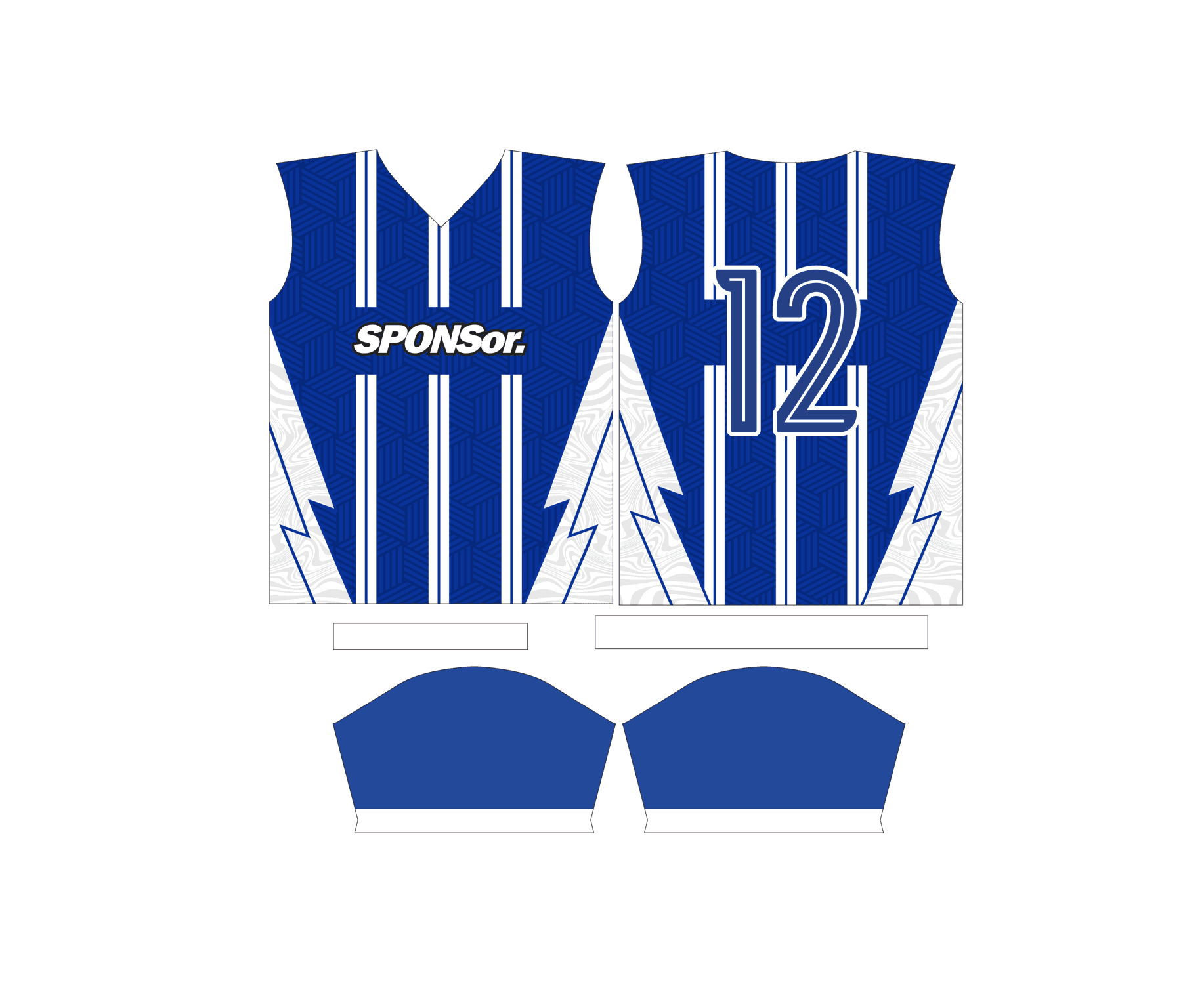 Design Jersey  blue white sport cdr file
