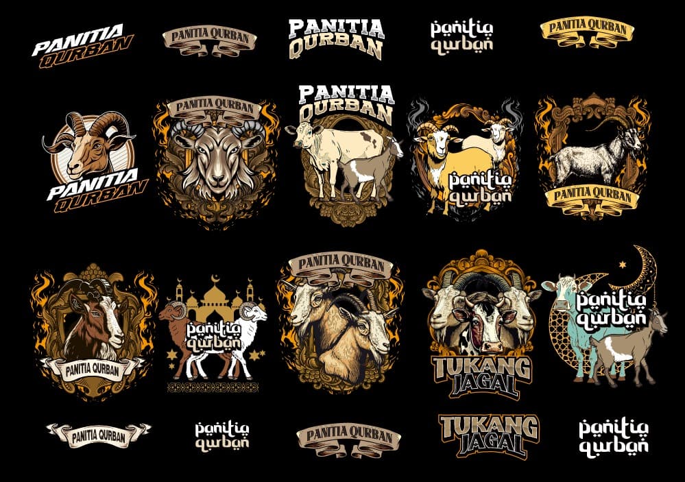 design kaos  qurban super bundle cdr x7  vector