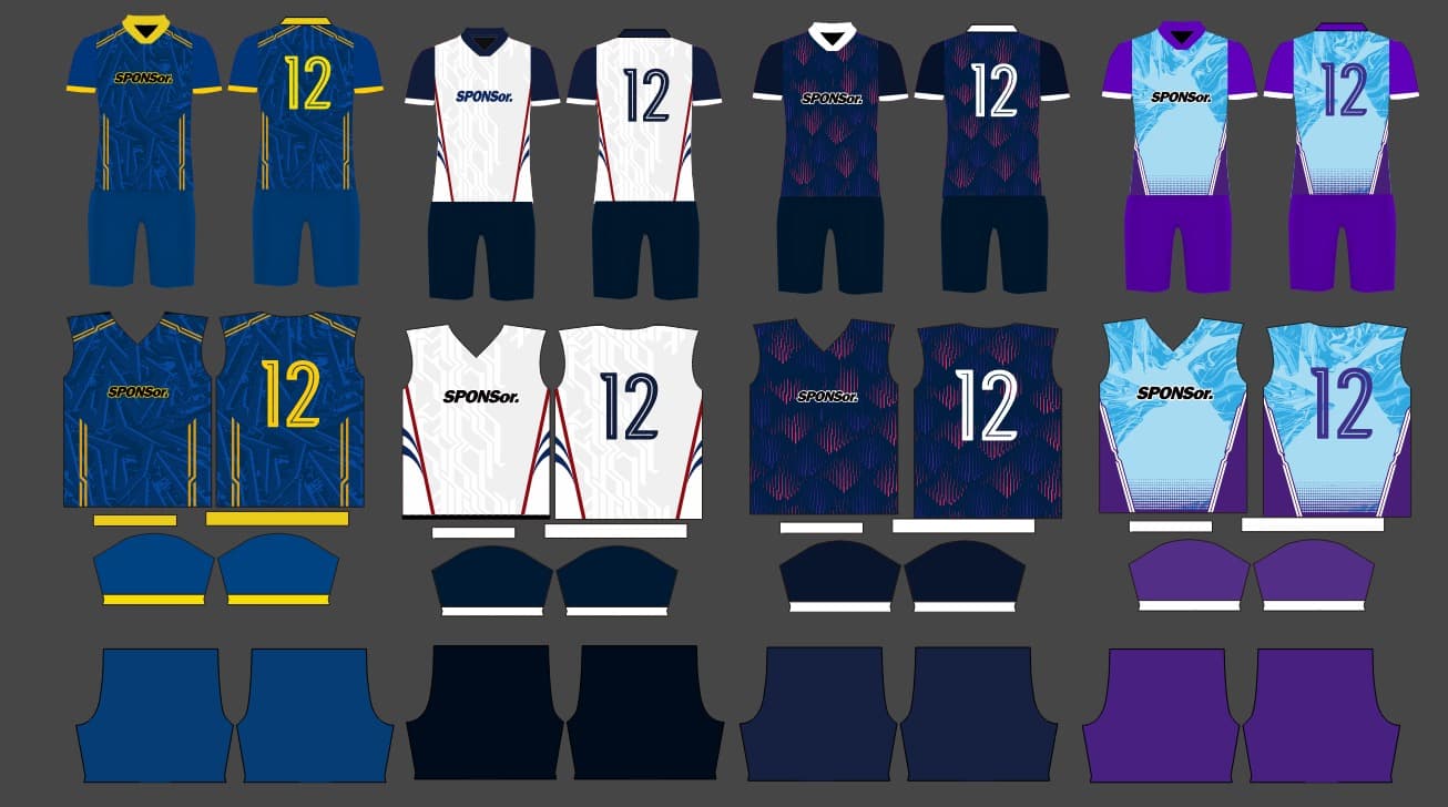 bundle jersey football 004 premium vector file cdrx7 full editable
