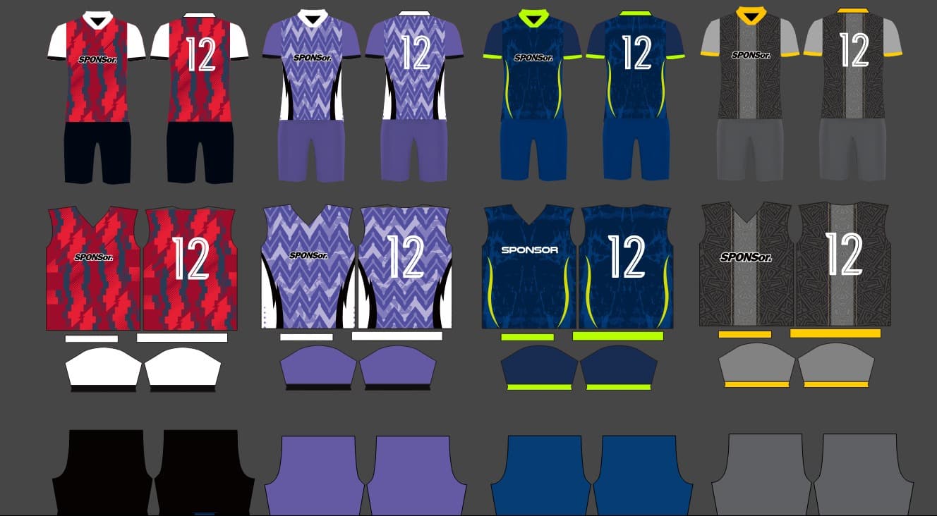 bundle jersey football 005 premium vector file cdrx7 full editable