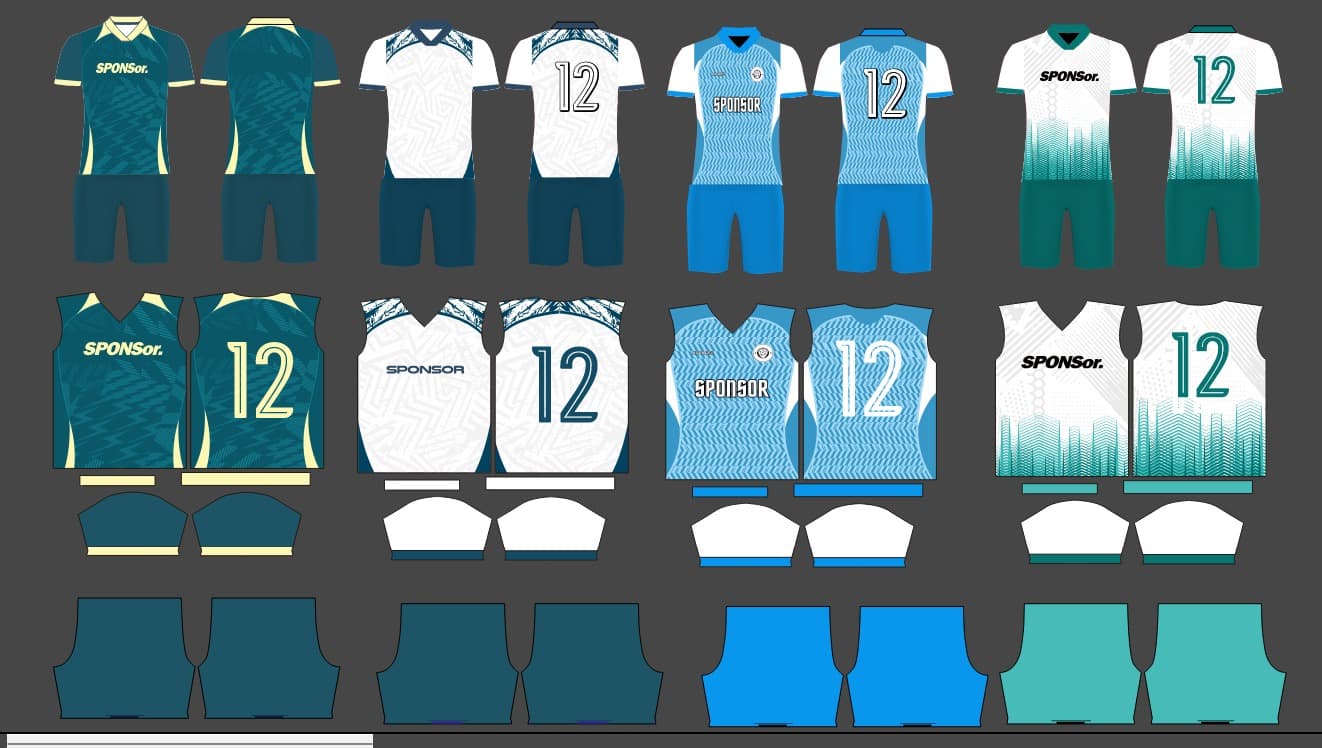 bundle jersey football 007 premium vector file cdrx7 full editable