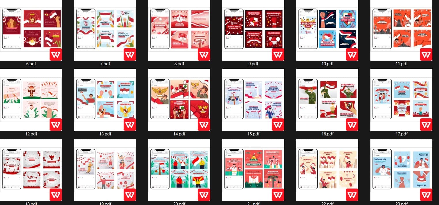 feed instagram special kemerdekaan pdf vector editable