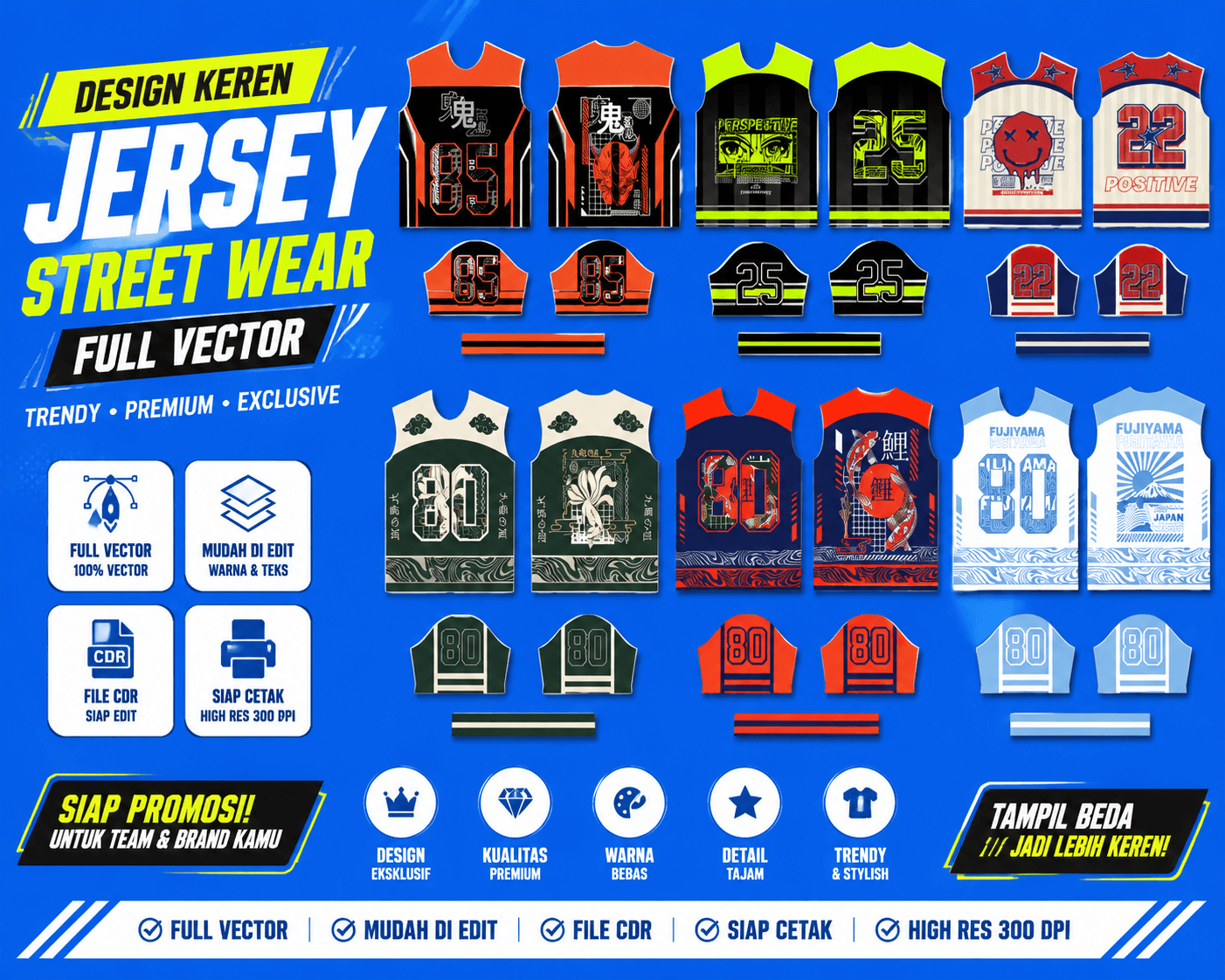 Design Jersey  street wear 002 cdr vector