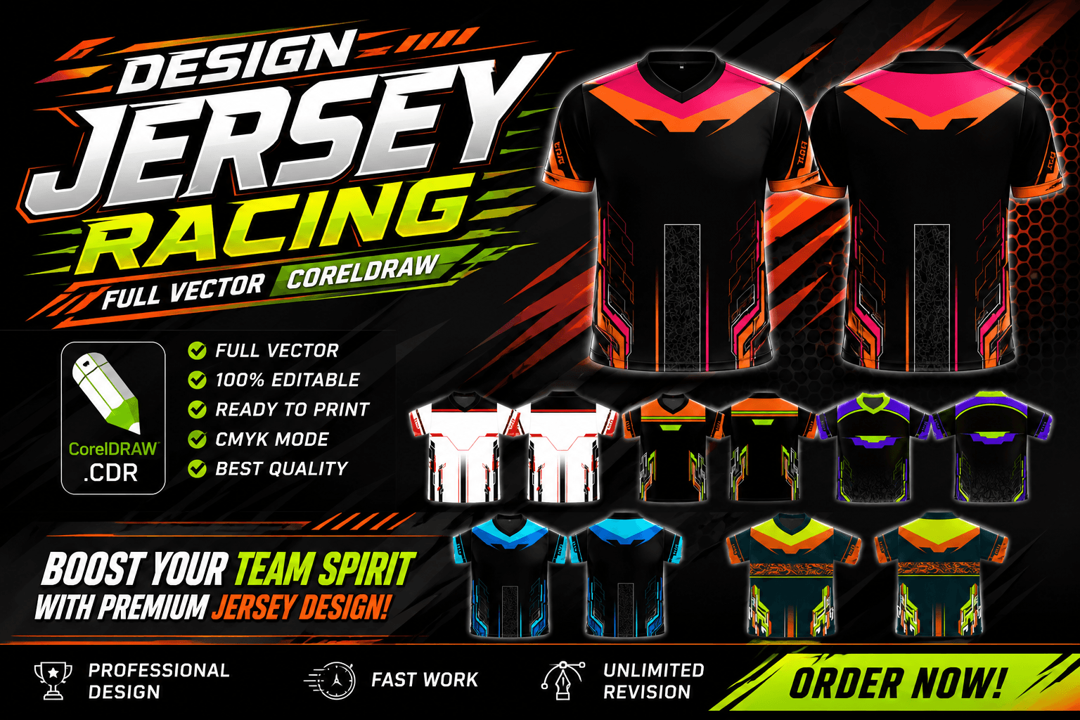 design jersey racing bundle 001 cdr vector