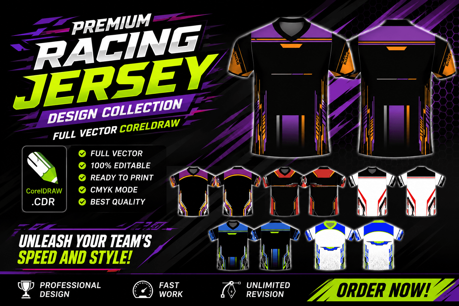 design jersey racing bundle 002 cdr vector