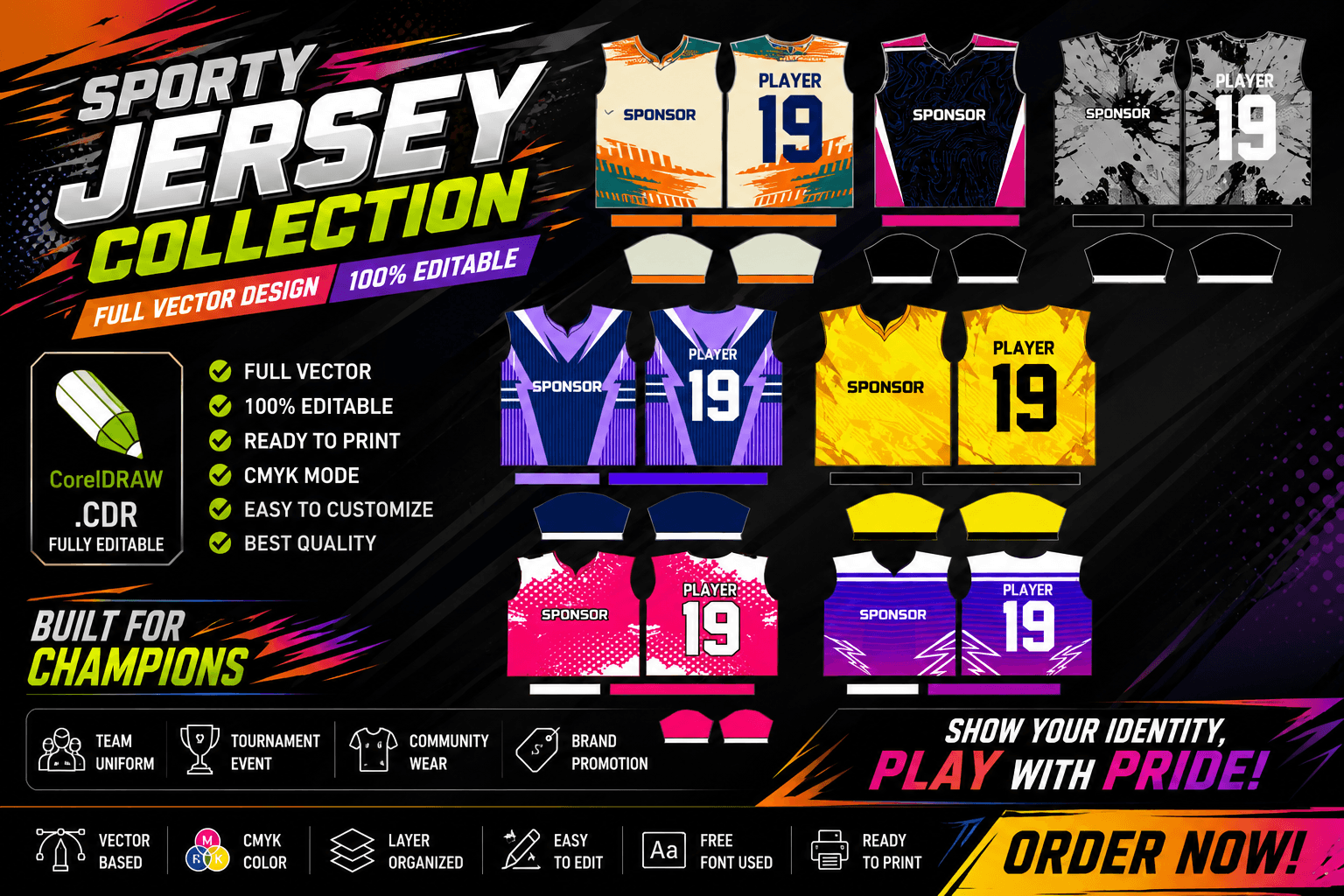 Design Jersey badminton full vector cdr