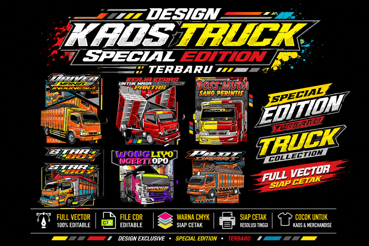design kaos sablon truck part 01 full vector cdr