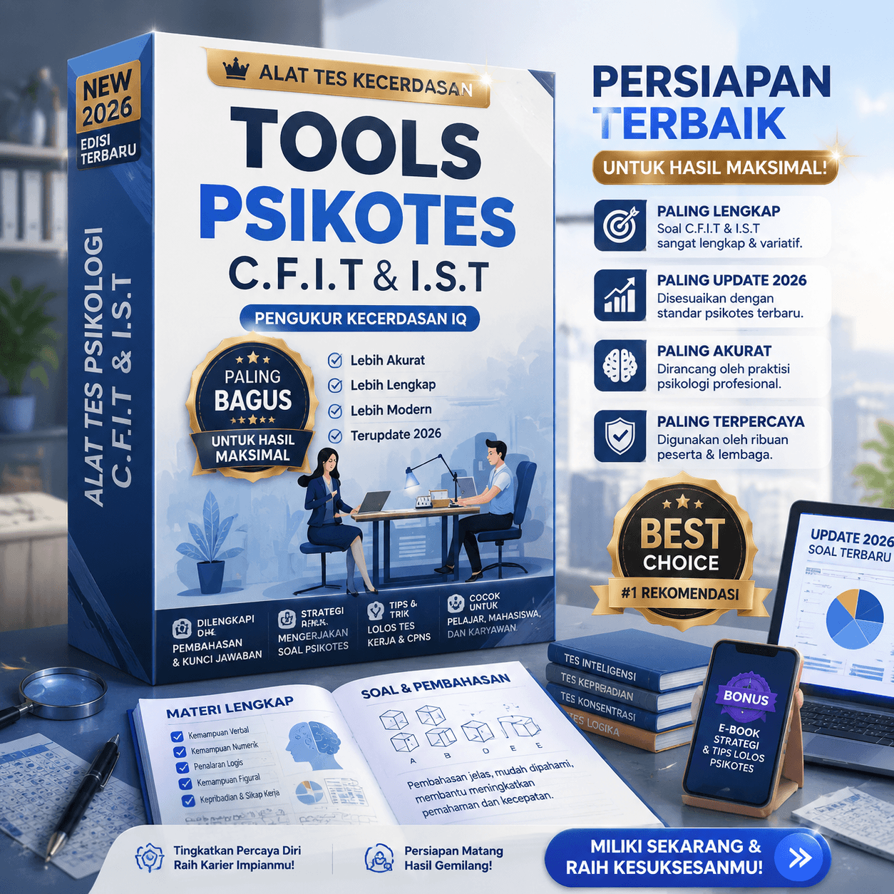 Tools psikotes tes kecerdasan psikologi terbaik terbaru 2026