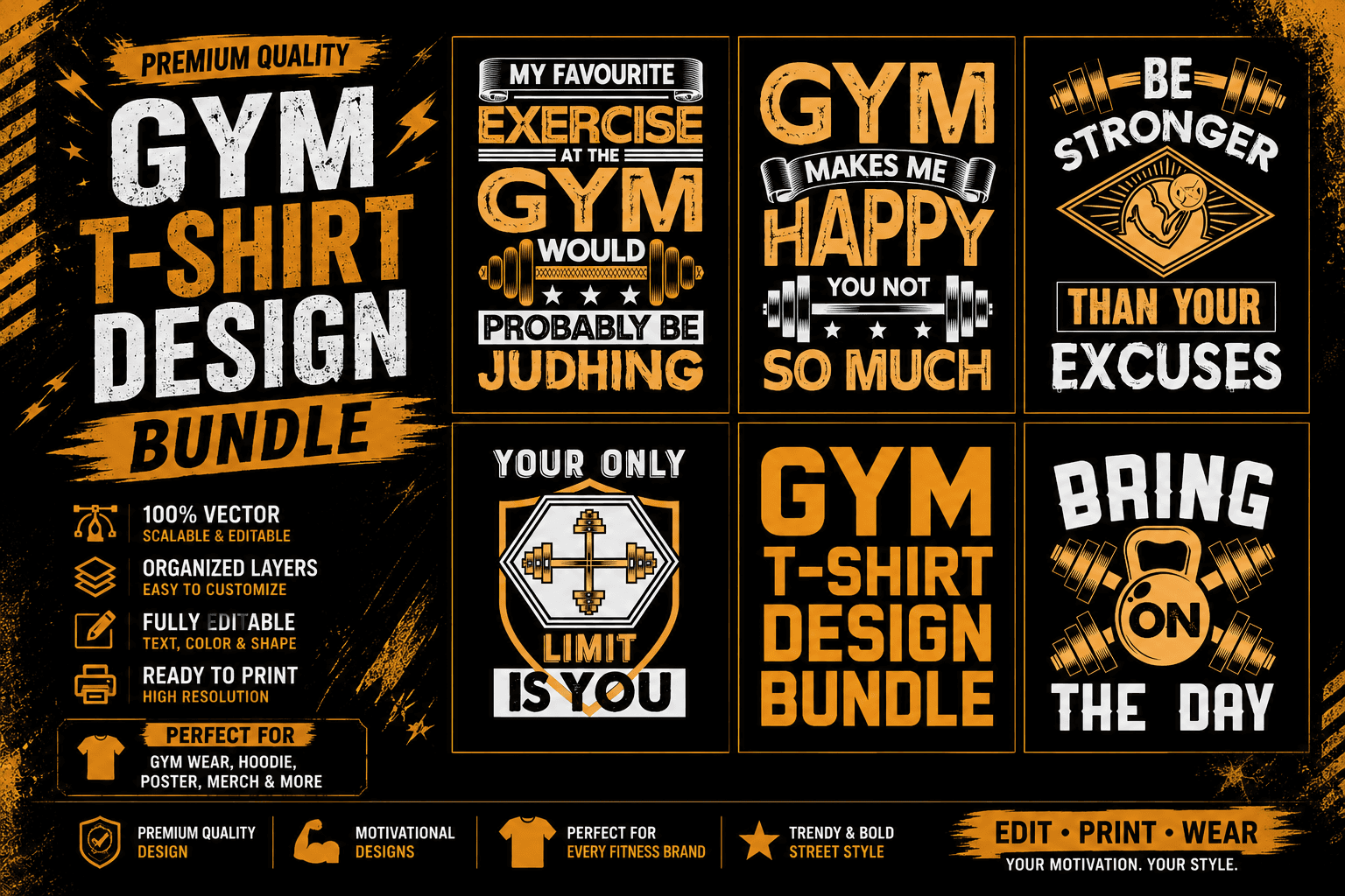 design kaos gym eps vector